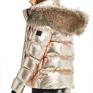 SAM New York Freestyle Down Puffer Jacket / Coat in Gold - very gently used